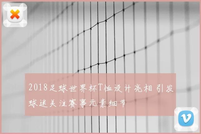 2018足球世界杯T恤设计亮相 引发球迷关注赛事元素细节